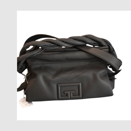 preowned Givenchy Grey Leather Shoulder Bag