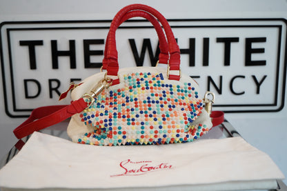 Preowned Christian Louboutin Leather Studded Panettone Satchel