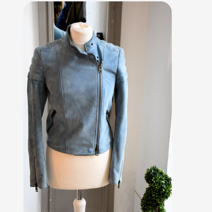 Coach Blue Suede Jacket (10) NOW £260