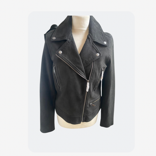 John Lewis Classic Black  Leather Jacket 