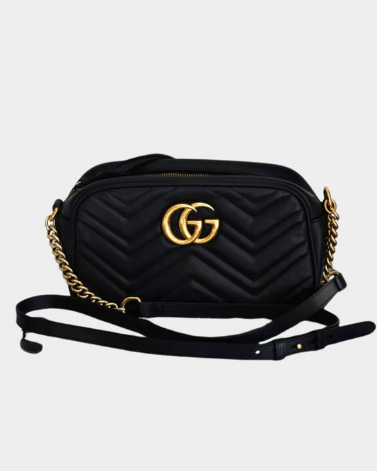 pre owned Gucci GG Marmont Leather Crossbody Bag