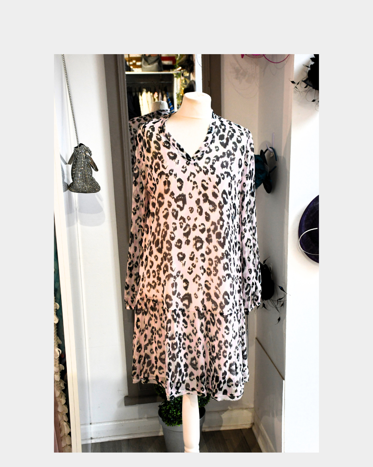 preloved Marc Cain Animal Print Lavender Tunic Dress BNWT