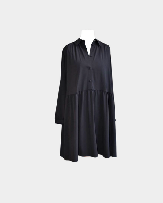 preowned Boss Black Button Down Smock Dress