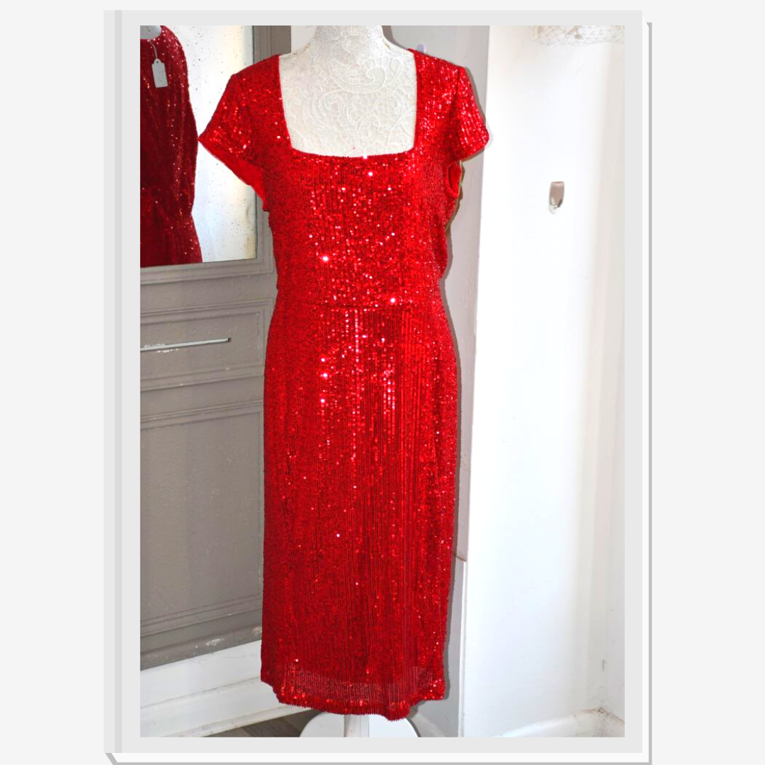 preloved Sosander Red Sequin Dress