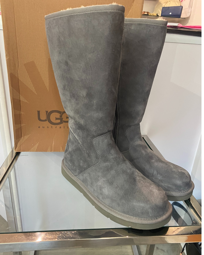 UGG Sunset II Grey Suede Boots (7.5)  (No Discount on this item)