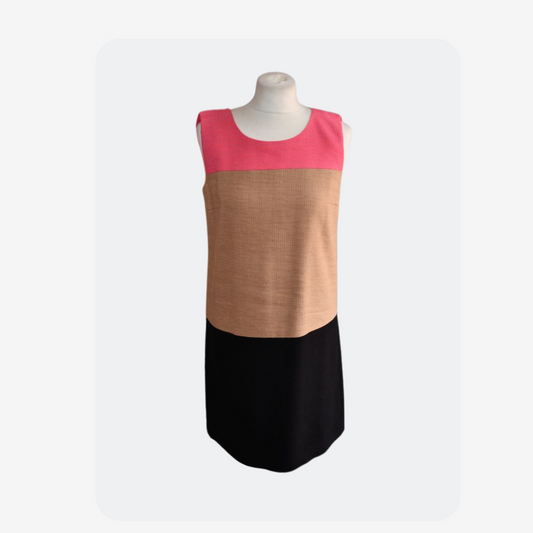 Preowned DKNY Colour Block Sleeveless Dress