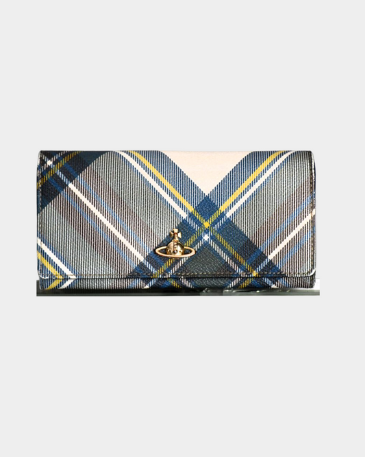 pre owned Vivienne Westwood Continental Tartan Wallet Purse