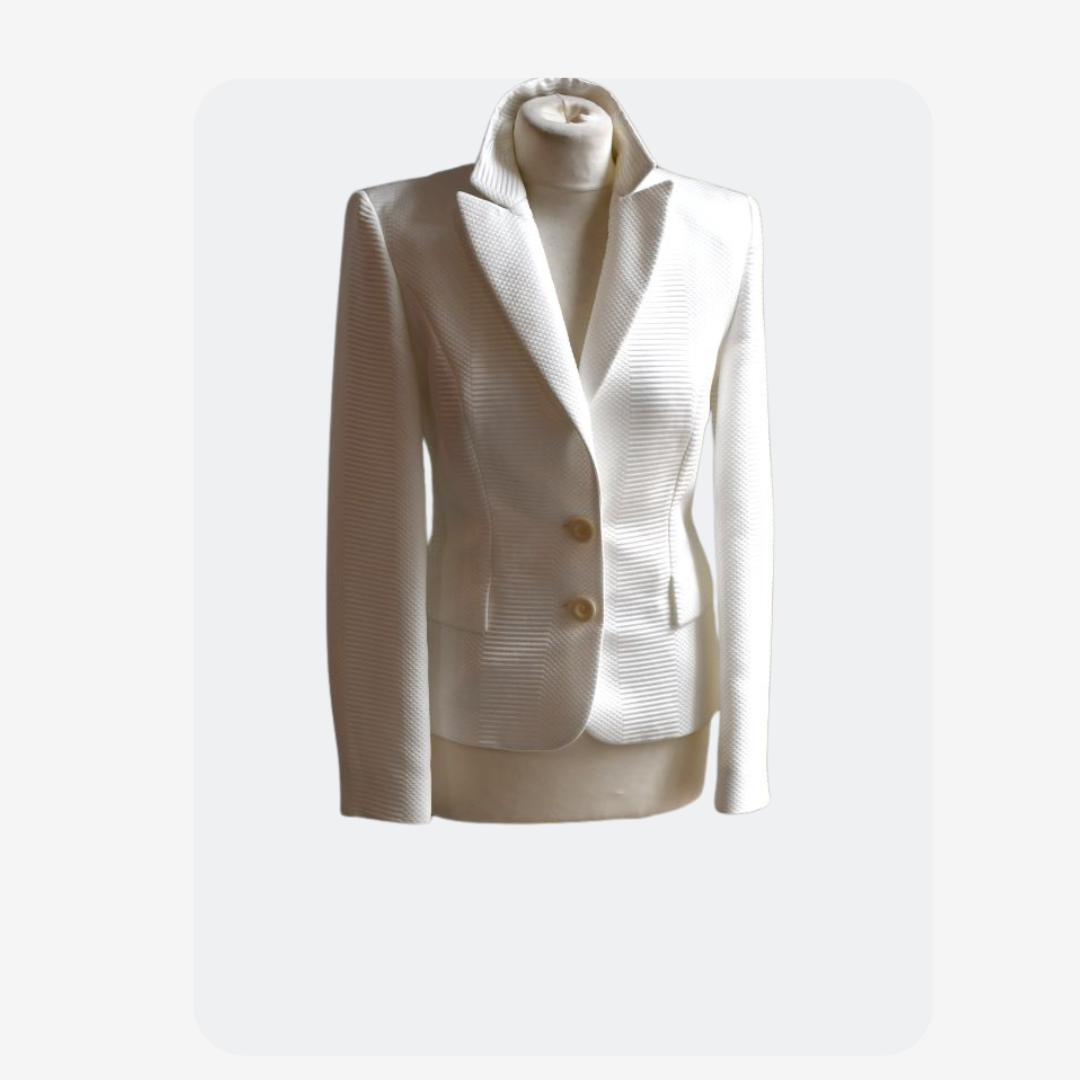 preowned Betty Barclay Tailored White Blazer Jacket