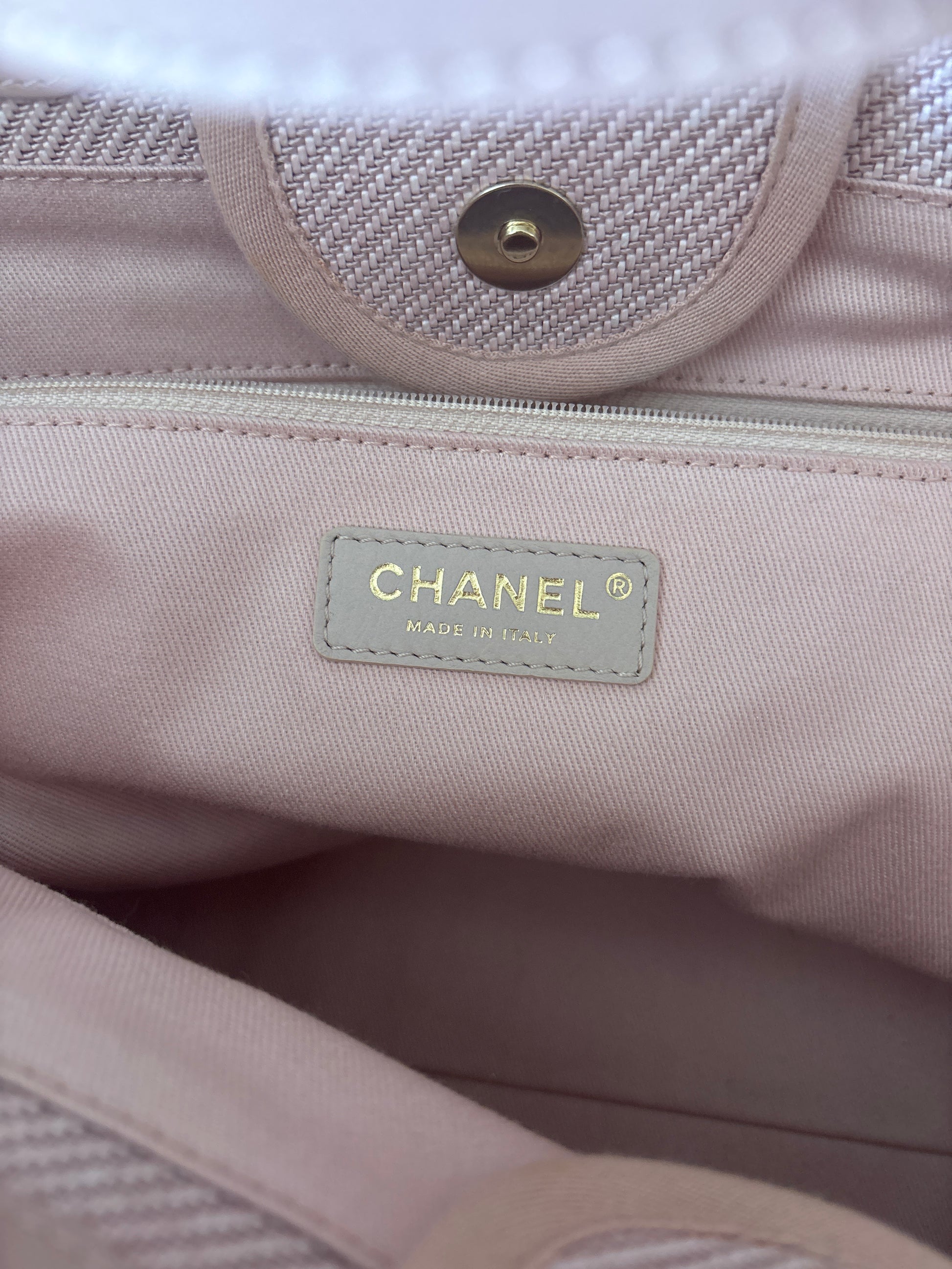Leather Chanel Logo 