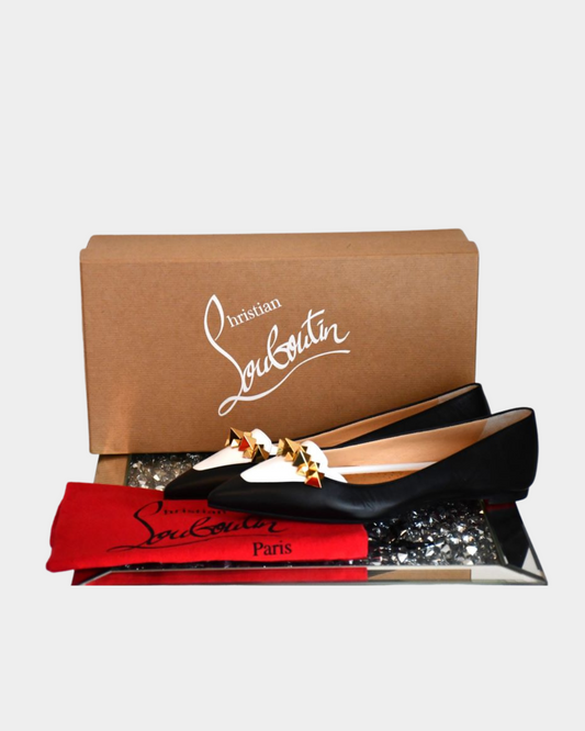 Pre owned Louboutin Miss Constella Flat Nappa Shoes with box and dustbags