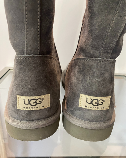 UGG Sunset II Grey Suede Boots (7.5)  (No Discount on this item)