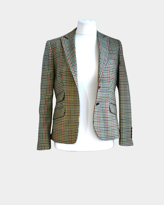 preloved Bariloche Multi Check Single Breasted Jacket