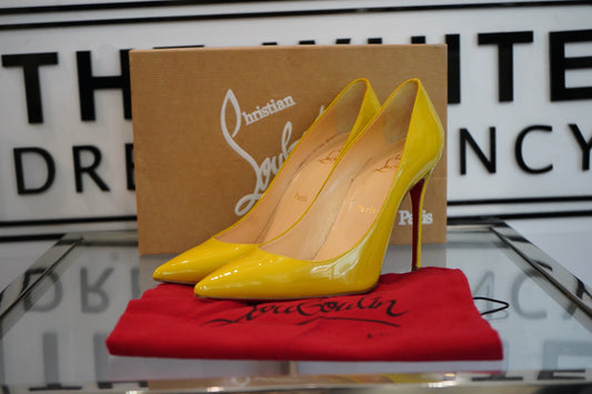 Preowned Christian Louboutin Decollete Mimosa Patent Shoes (5.5)