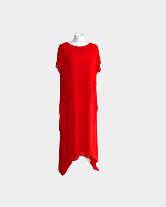 pre owned Naya Red Maxi Short Sleeved Dress