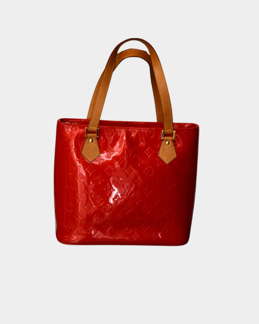 Louis Vuitton Houston Rouge Vernis Monogram Tote Bag