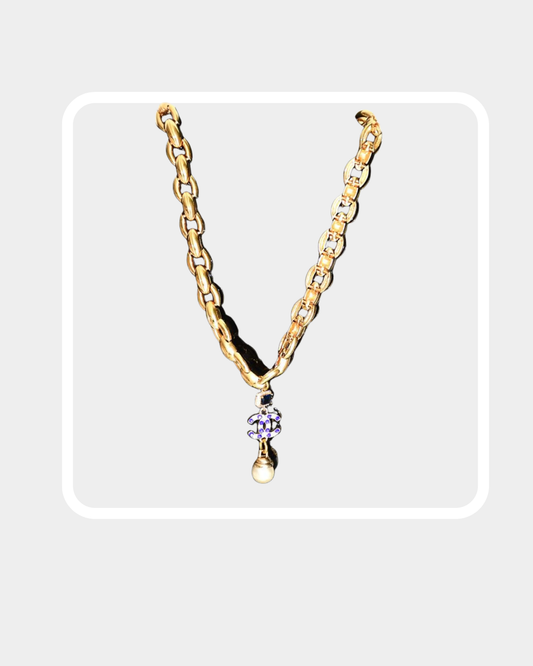 Reworked vintage Chanel CC Pendant Necklace