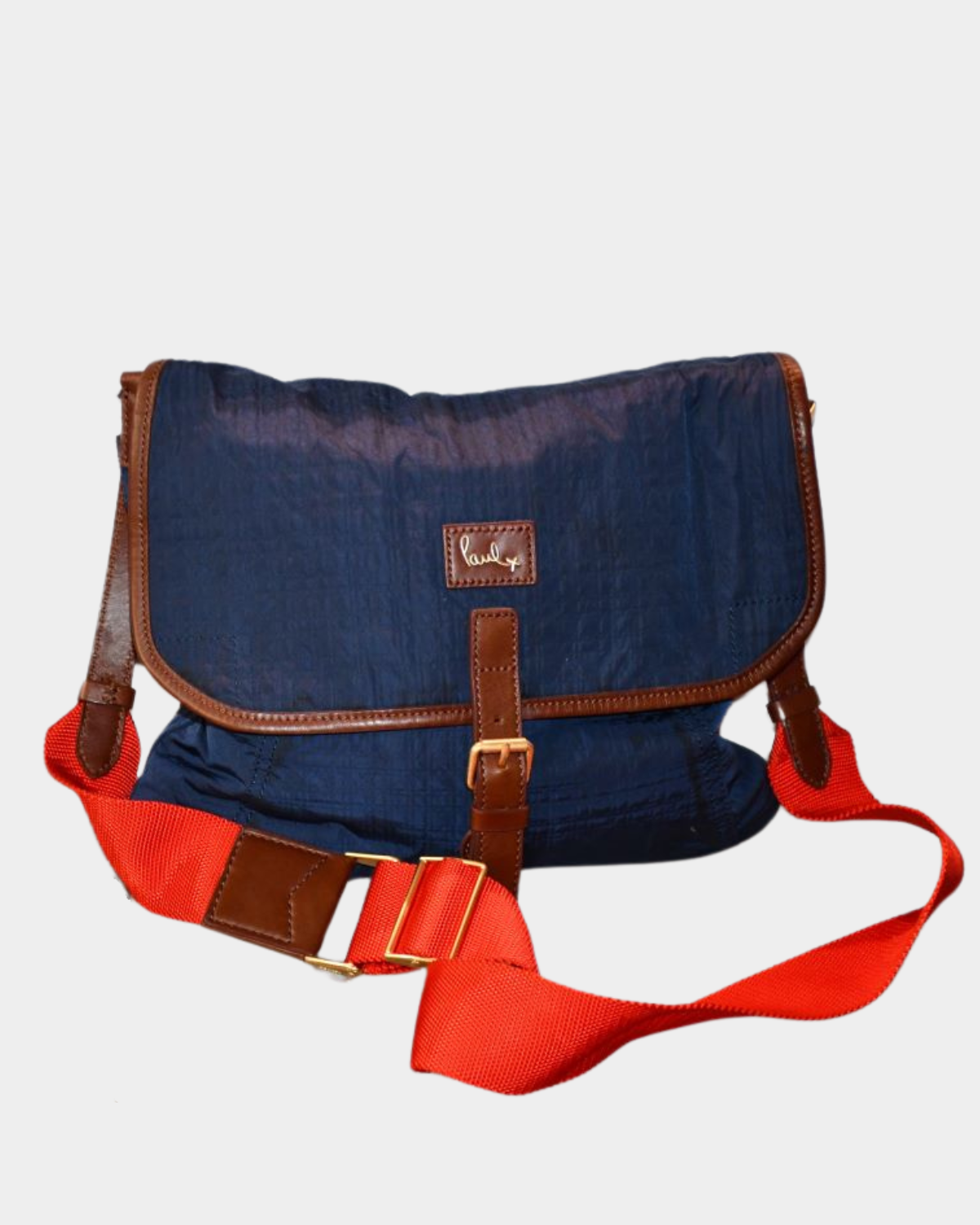 Paul Smith Navy Canvas and Leather Trim Crossbody Bag