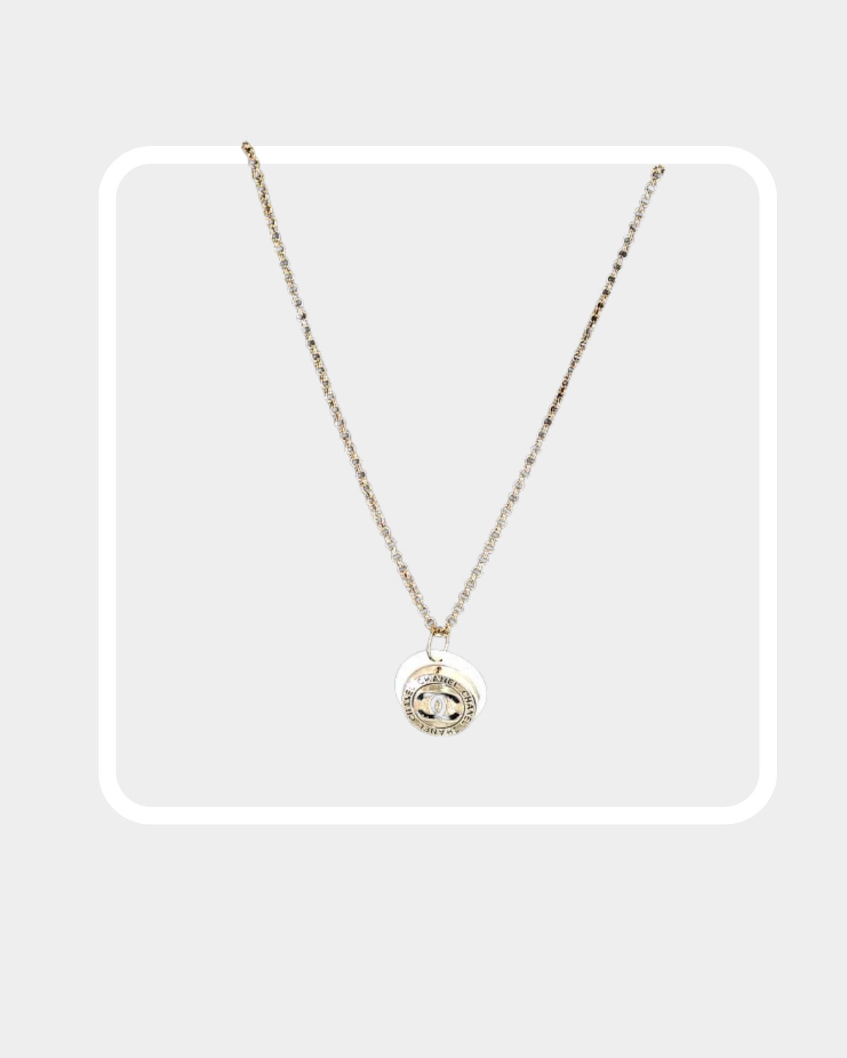 preowned Reworked Chanel CC Button Chain Necklace