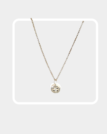 preowned Reworked Chanel CC Button Chain Necklace