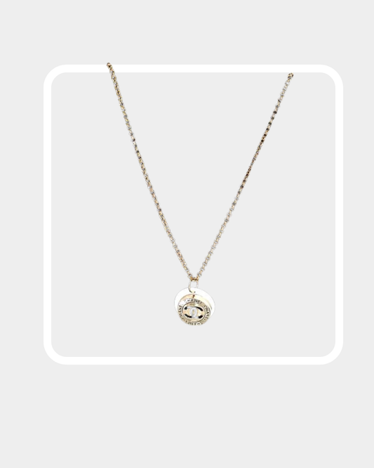 preowned Reworked Chanel CC Button Chain Necklace