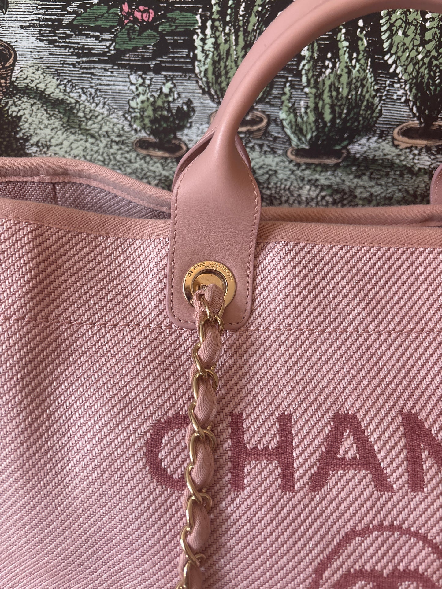 Chanel Deauville Close Up Of material 