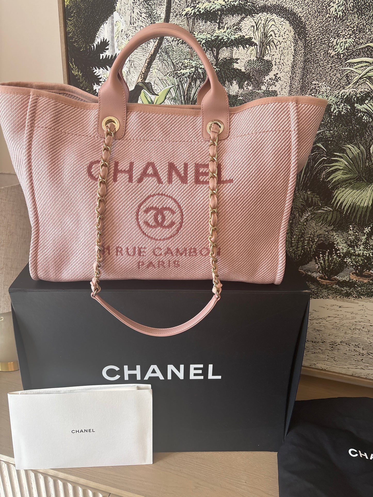 Chanel Deauville Medium with its box, dustbag and care pack 