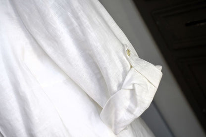 B.M. Company Masters of Linen White Long Shirt (16)