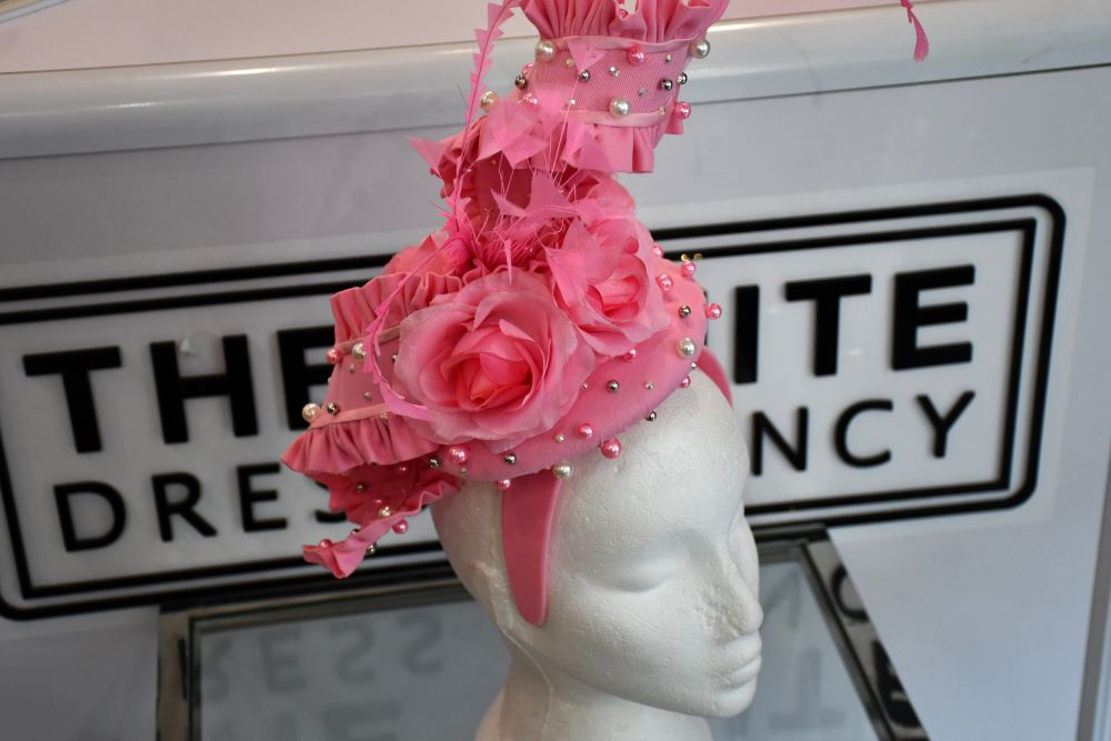 Handmade Pink Helter Skelter Floral Fascinator