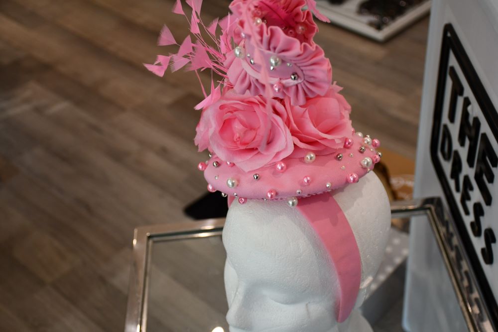 Handmade Pink Helter Skelter Floral Fascinator