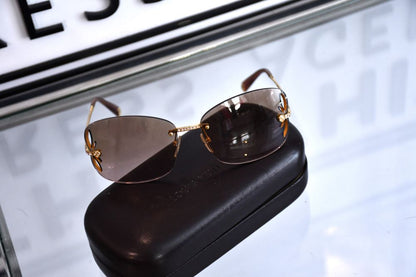 Louis Vuitton Gold Tone Metal Magnolia Sunglasses