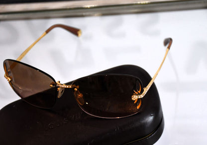 Louis Vuitton Gold Tone Metal Magnolia Sunglasses