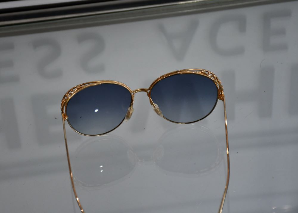 Elie Saab Crystal Embellished Round Sunglasses