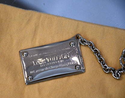 preowned Louis Vuitton Inventeur silver metal Keyring Bag Charm