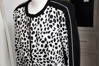 Airfield Animal Print Black & White Zip Jacket BNWT (16)