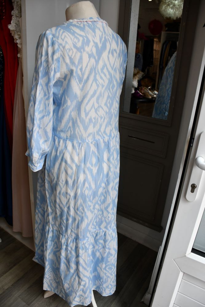 Just White Pale Blue Cotton Maxi Dress (14)