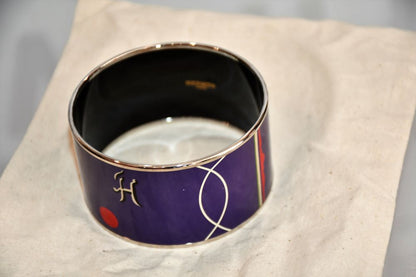 Hermes Extra Wide  Enamel Bangle