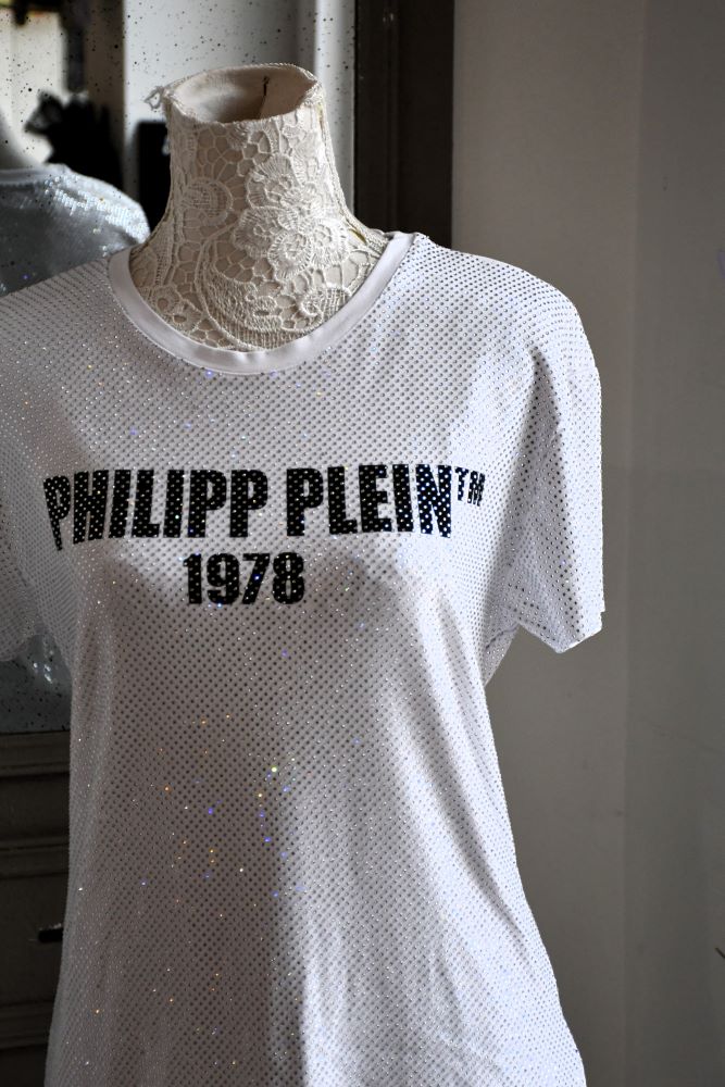 preloved philipp plein 1978 white cotton T shirt