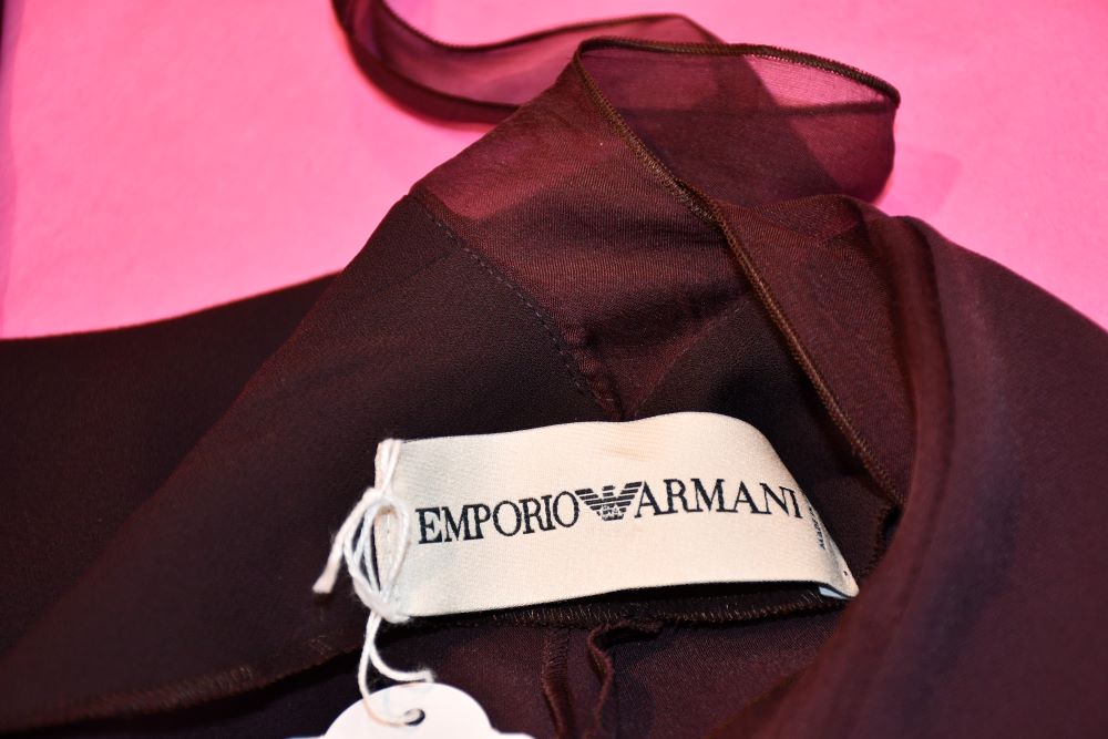 Emporio Armani Plum Sleeveless Slip Dress  (44)