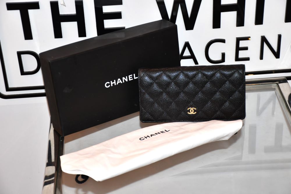 Chanel Caviar Leather Black Quilted Purse