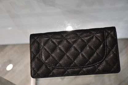 Chanel Caviar Leather Black Quilted Purse