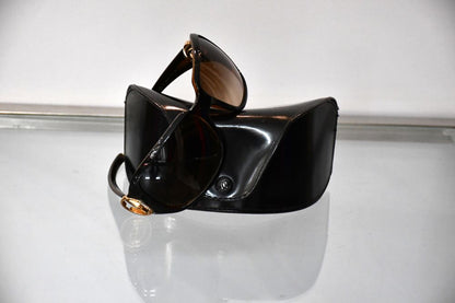 pre owned Chanel Luxury Brown Sunglasses with case