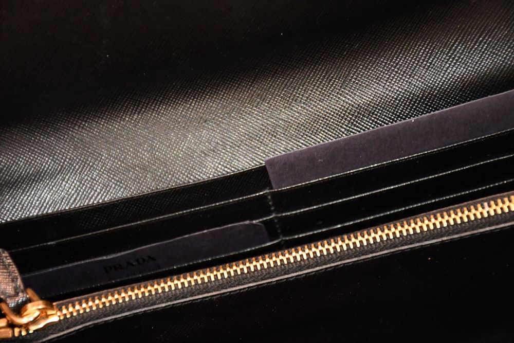 Prada Saffiano Leather Off White Clutch UNUSED