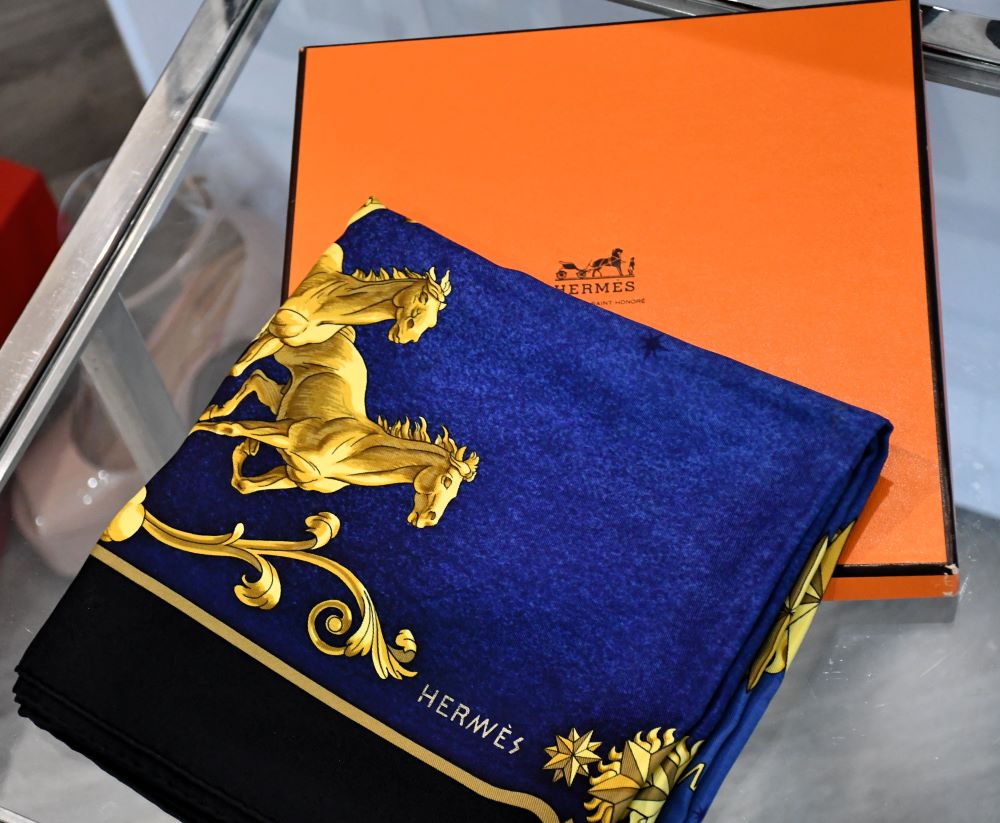 preloved Hermes Cosmos Silk Square Scarf with box