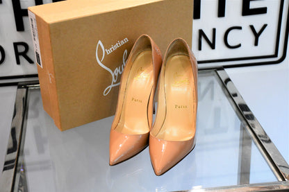 Preloved Louboutin so kate patent nude court shoe