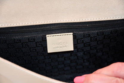 Gucci Vintage Beige Patent Leather Bag