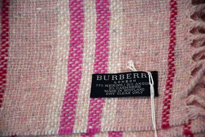 Burberry Pink Merino Wool Mix Scarf