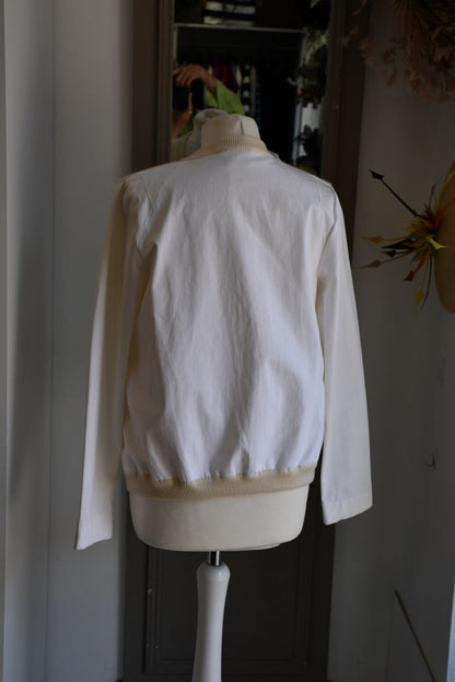 back of preloved Burberry Linen Cashmere Jacket 