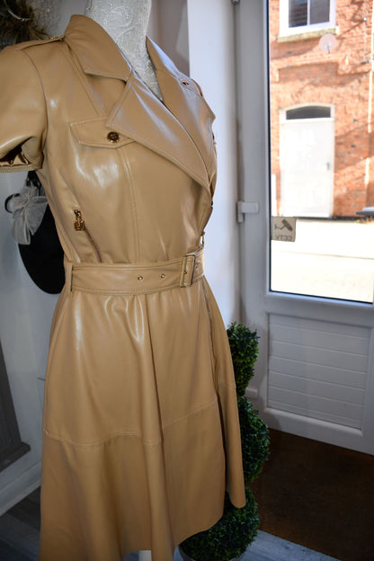 Elisabetta Franchi Pleather Dress (10) BNWT