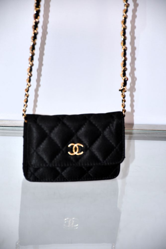 preloved Chanel VIP Leather & Satin Mini Shouldercrossbody Bag