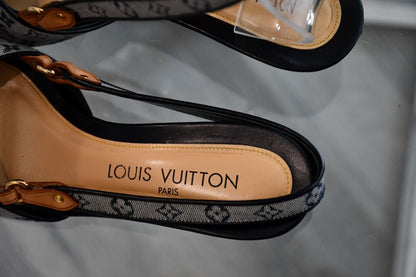 Louis Vuitton Monogram Canvas Peep Toe Sandal (4.5)